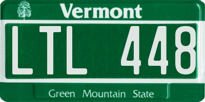 VT license plate LTL448