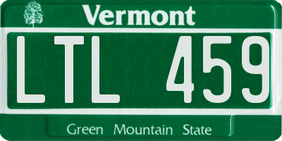 VT license plate LTL459