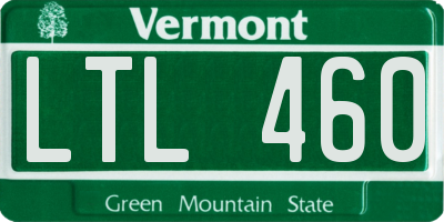 VT license plate LTL460