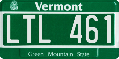 VT license plate LTL461