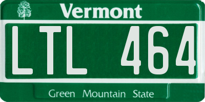 VT license plate LTL464