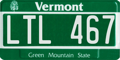 VT license plate LTL467