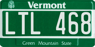 VT license plate LTL468