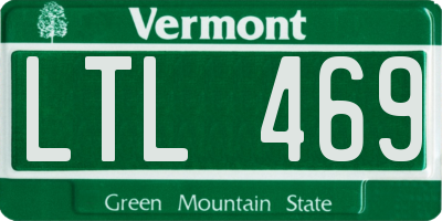 VT license plate LTL469