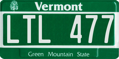VT license plate LTL477