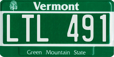 VT license plate LTL491