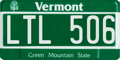 VT license plate LTL506
