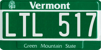 VT license plate LTL517