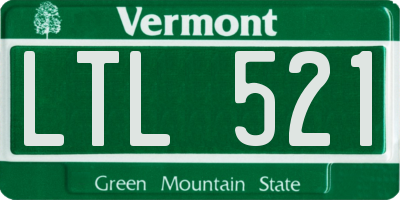 VT license plate LTL521