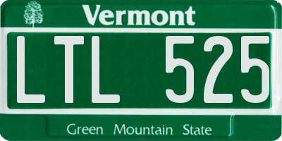 VT license plate LTL525