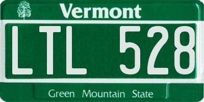 VT license plate LTL528