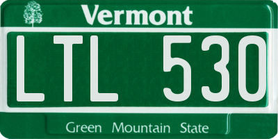 VT license plate LTL530