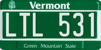 VT license plate LTL531