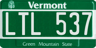 VT license plate LTL537