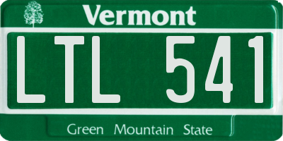 VT license plate LTL541