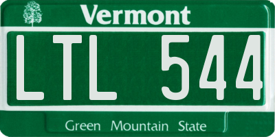 VT license plate LTL544