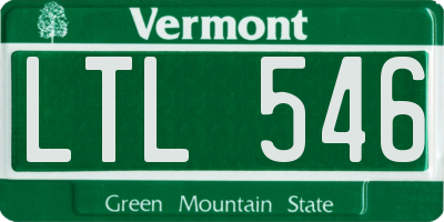VT license plate LTL546