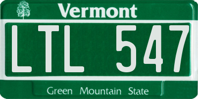 VT license plate LTL547