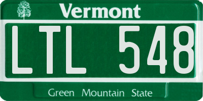 VT license plate LTL548