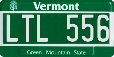 VT license plate LTL556