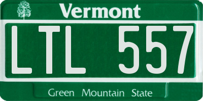 VT license plate LTL557