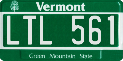 VT license plate LTL561