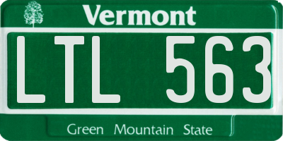 VT license plate LTL563