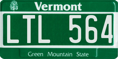 VT license plate LTL564