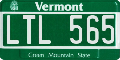 VT license plate LTL565