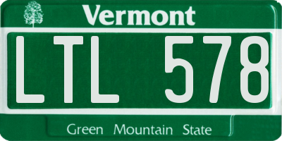 VT license plate LTL578