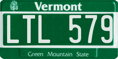 VT license plate LTL579