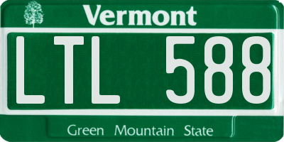 VT license plate LTL588