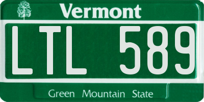 VT license plate LTL589
