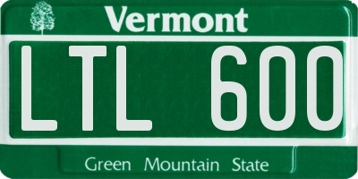 VT license plate LTL600