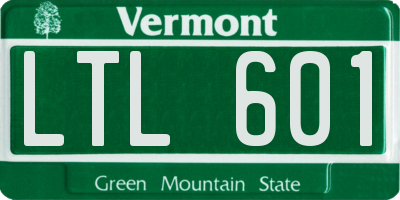 VT license plate LTL601