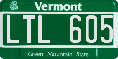 VT license plate LTL605