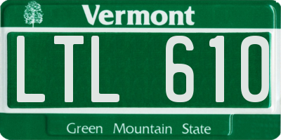 VT license plate LTL610
