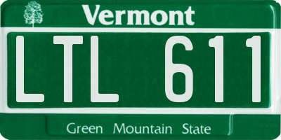 VT license plate LTL611