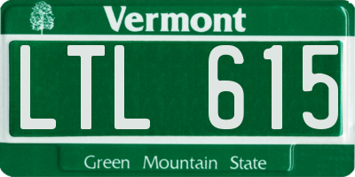 VT license plate LTL615