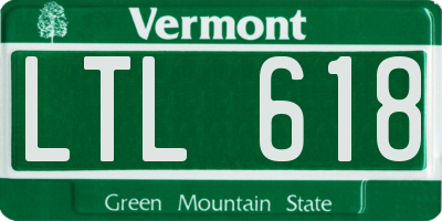 VT license plate LTL618
