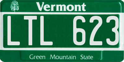 VT license plate LTL623