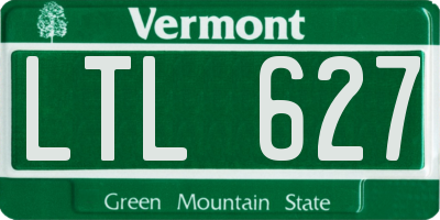 VT license plate LTL627