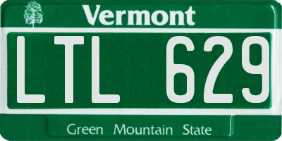 VT license plate LTL629