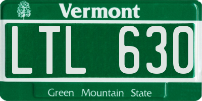 VT license plate LTL630