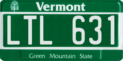 VT license plate LTL631