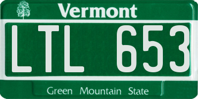 VT license plate LTL653