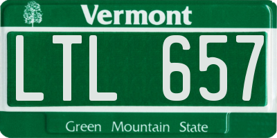 VT license plate LTL657