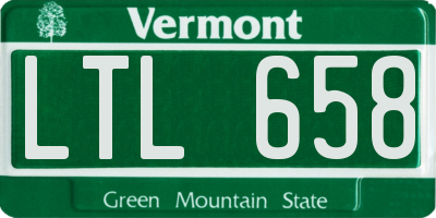 VT license plate LTL658