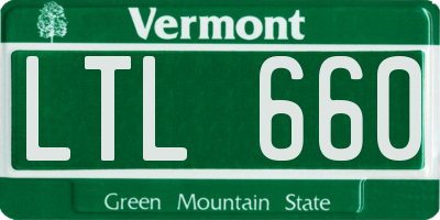 VT license plate LTL660