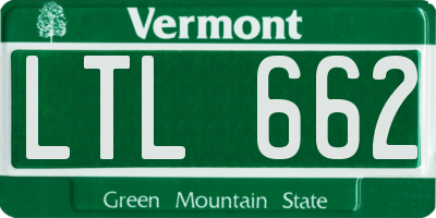 VT license plate LTL662